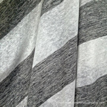 Linen Knitting Stripe Fabric for T-Shirt (QF14-1545-BS)